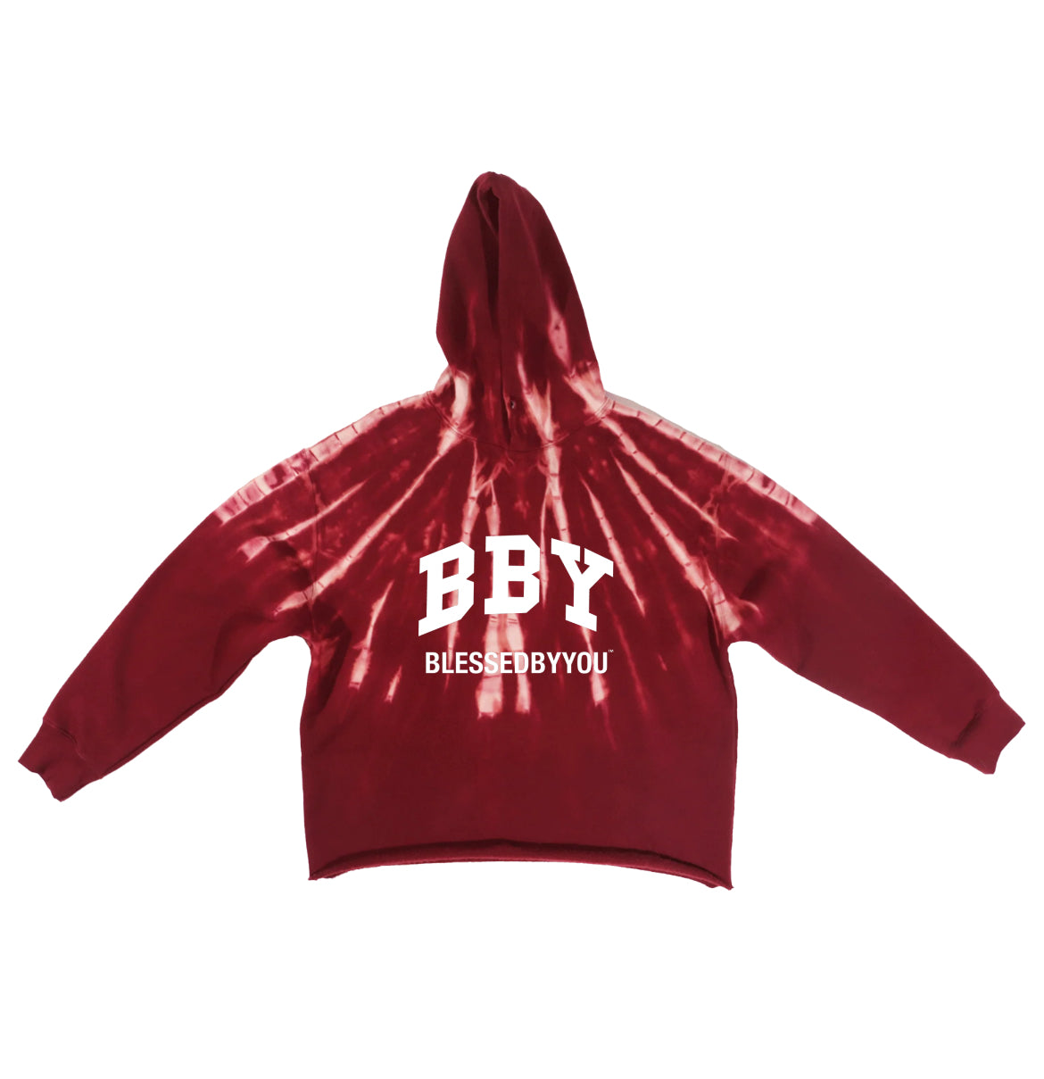 Radiogram maroon crop hoodie